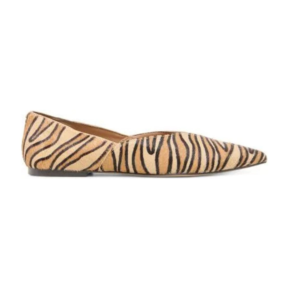 Gema Pointed Toe Flat - Tiger Calf Hair