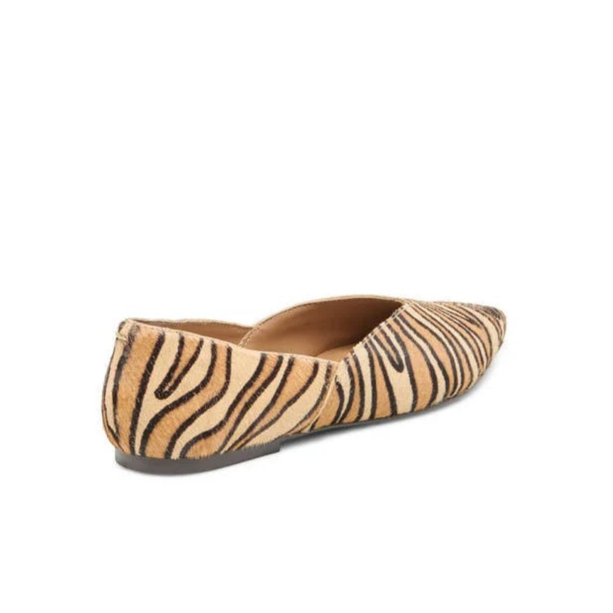 Gema Pointed Toe Flat - Tiger Calf Hair