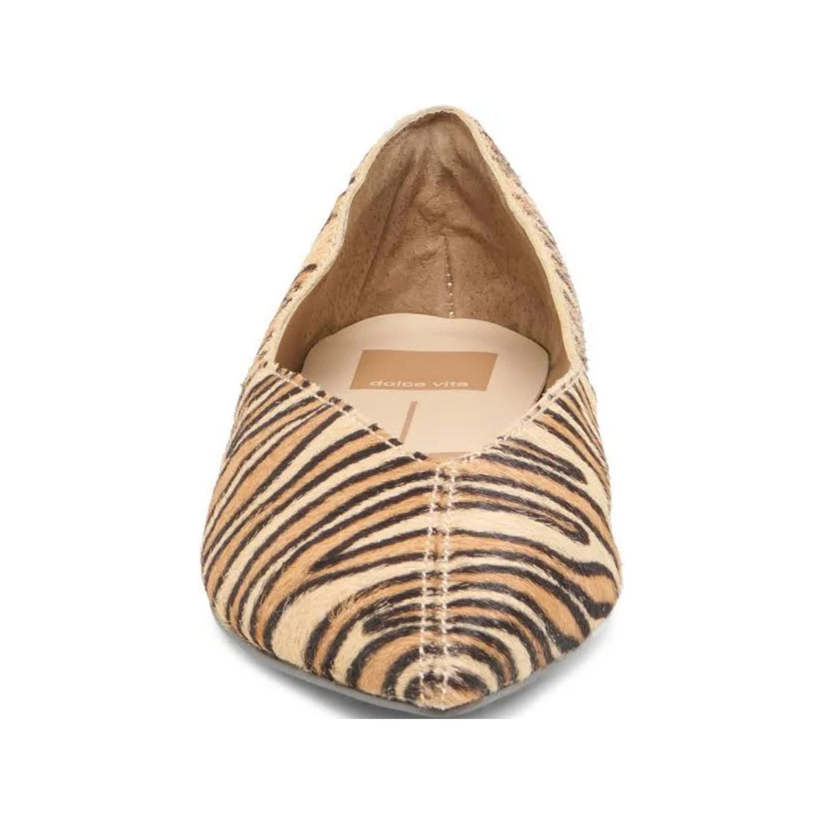 Gema Pointed Toe Flat - Tiger Calf Hair