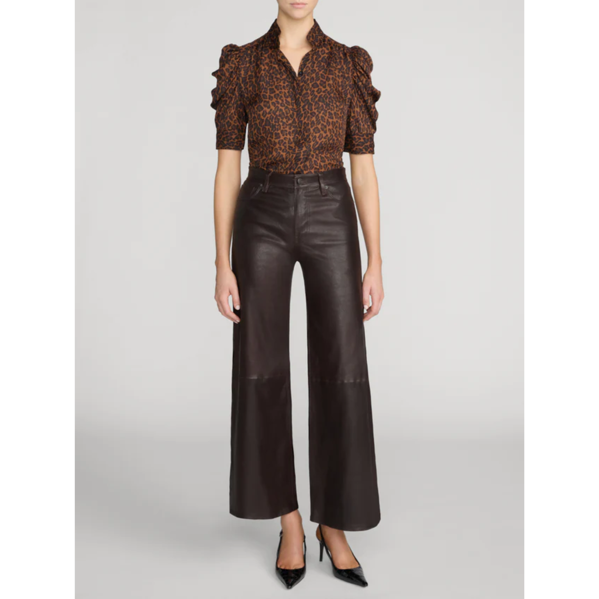 Gillian Blouse - Light Leopard Multi
