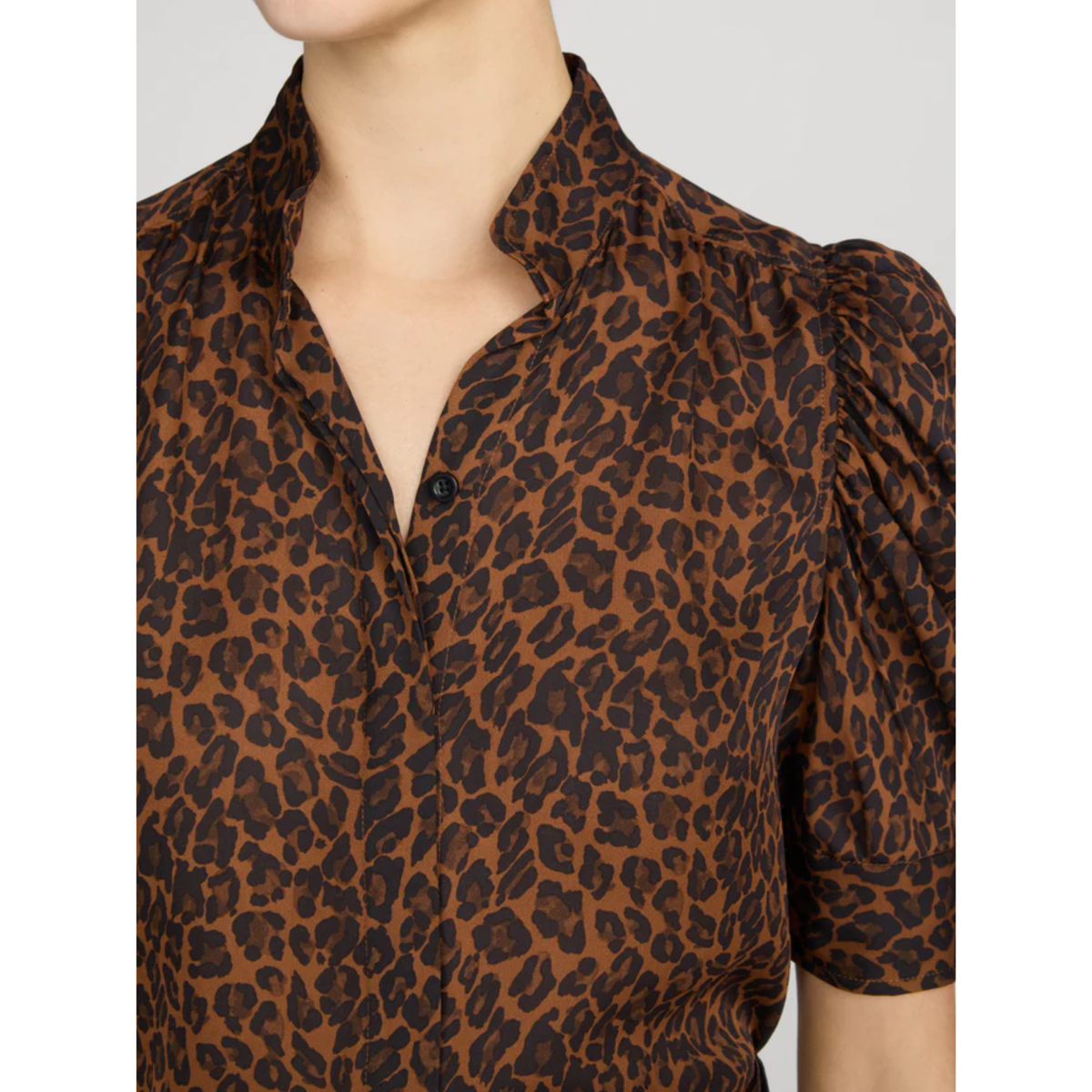 Gillian Blouse - Light Leopard Multi