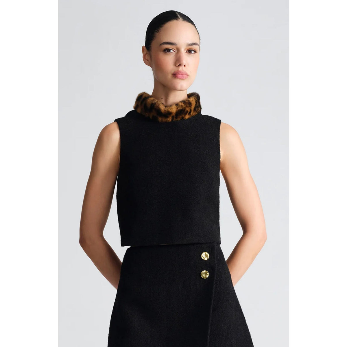 Gina Top - Cloud Tweed Black