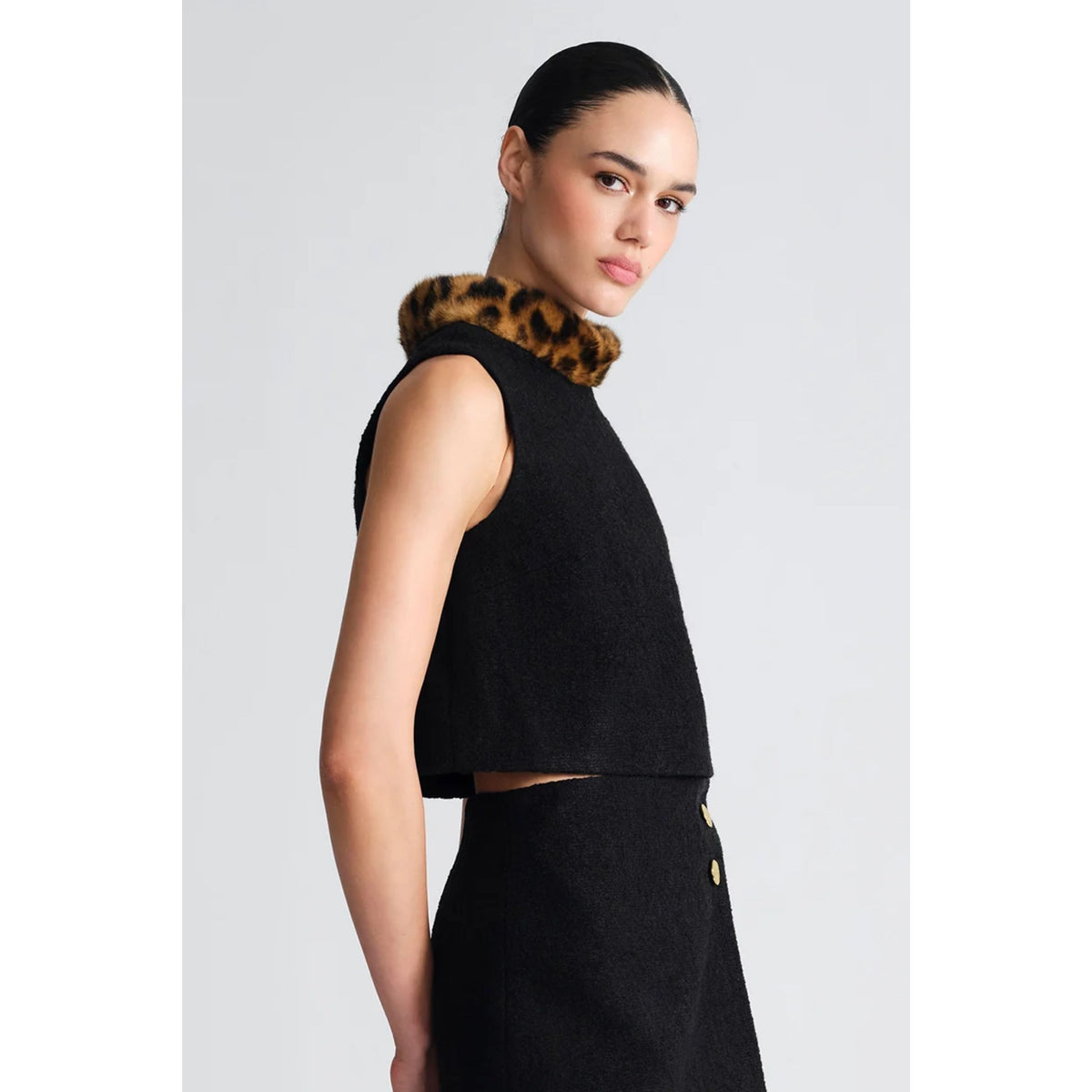 Gina Top - Cloud Tweed Black