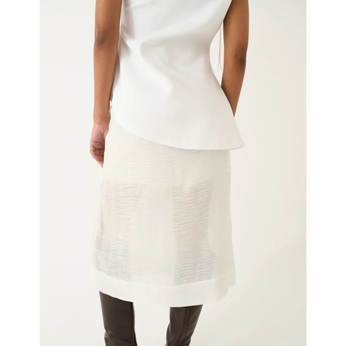 Glam Asymmetric Tee - Cream