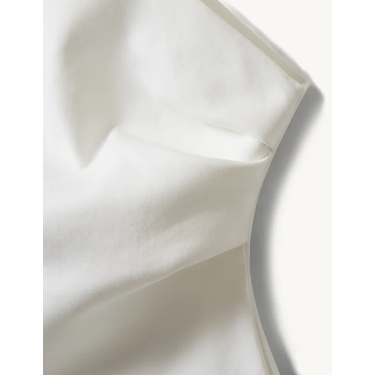 Glam Asymmetric Tee - Cream