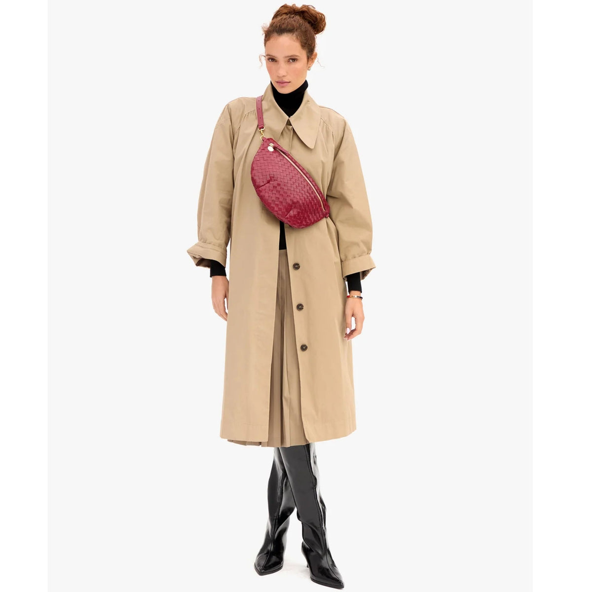 Grande Fanny - Garnet Diagonal Woven