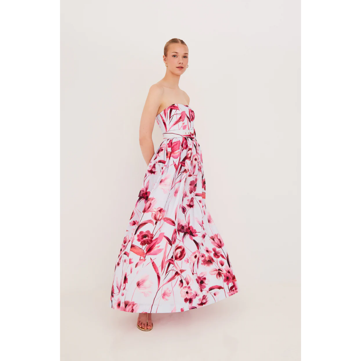 Greenfield Dress - Petal Sketch Light Blue