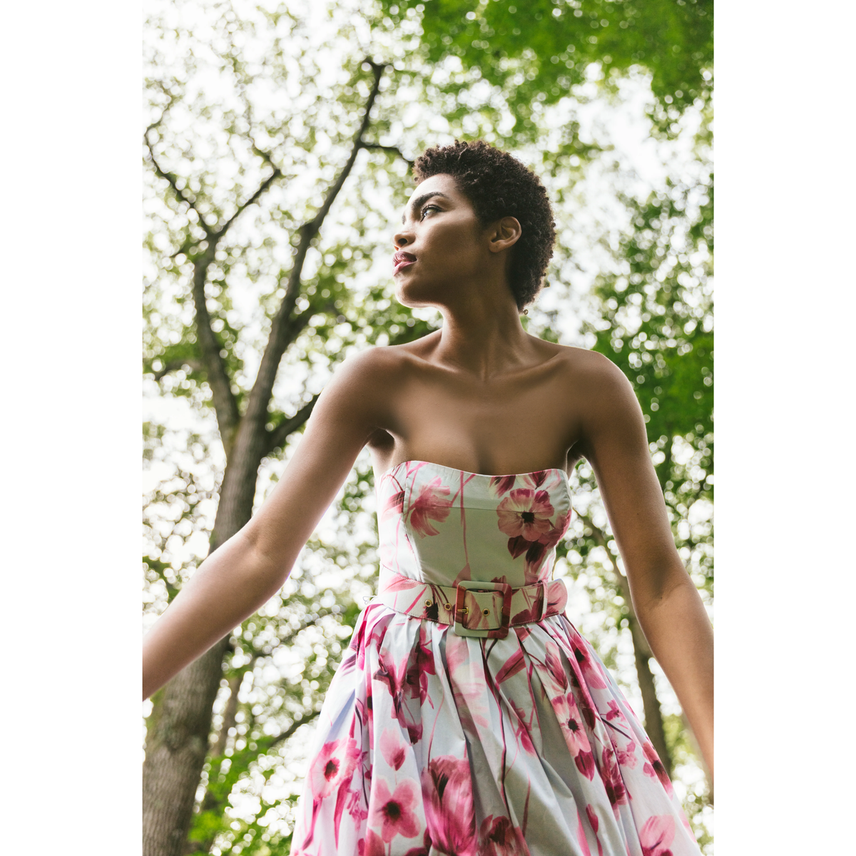 Greenfield Dress - Petal Sketch Light Blue