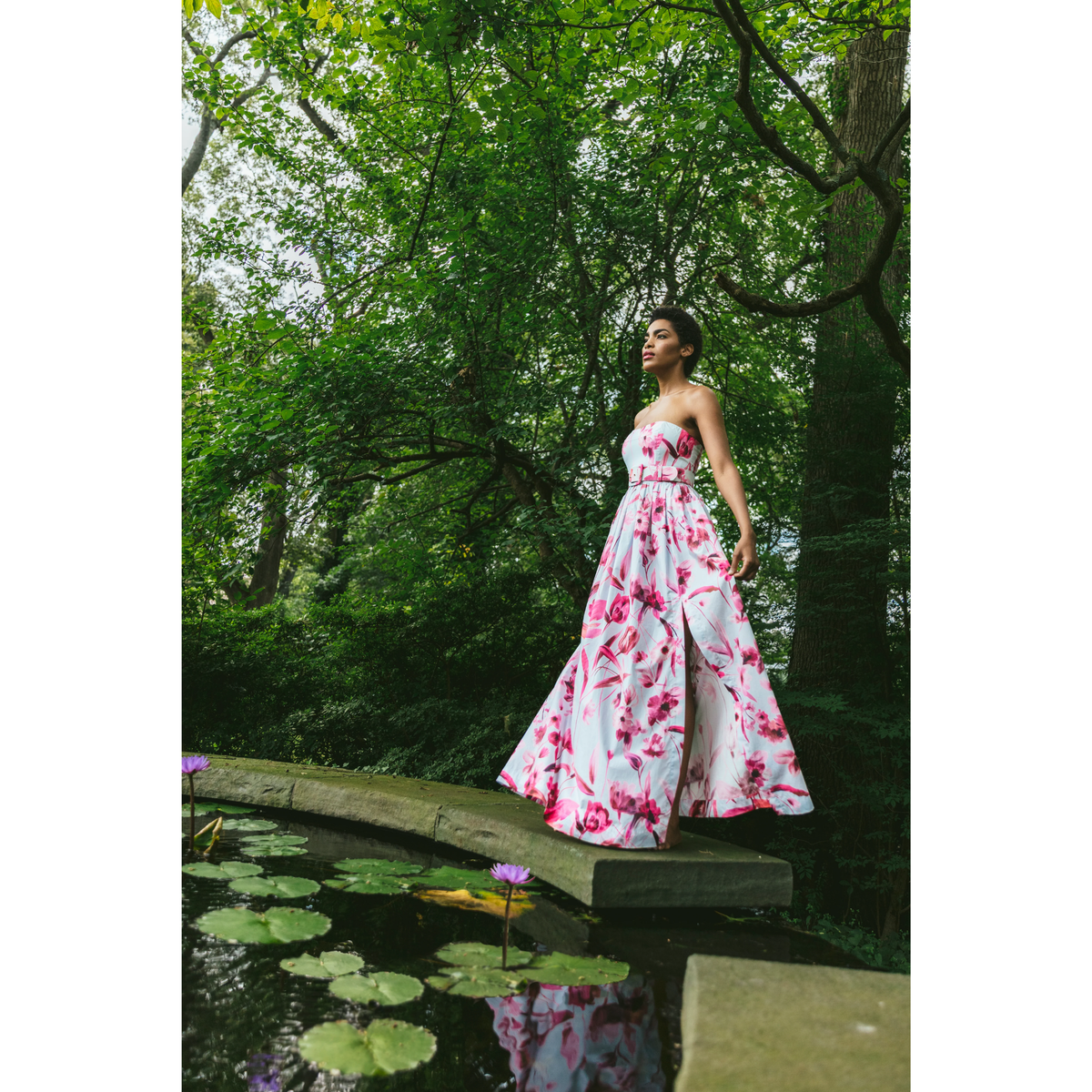 Greenfield Dress - Petal Sketch Light Blue