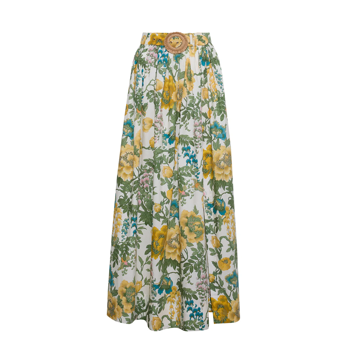 Floral patterned skirt on a white background
