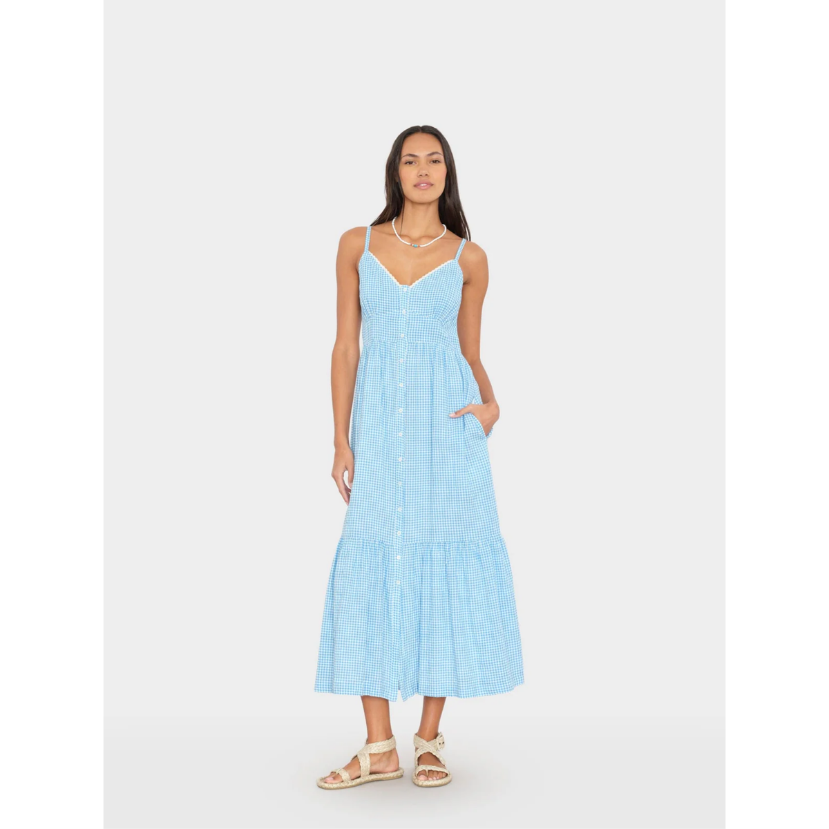 Greta Dress - Pacific Blue