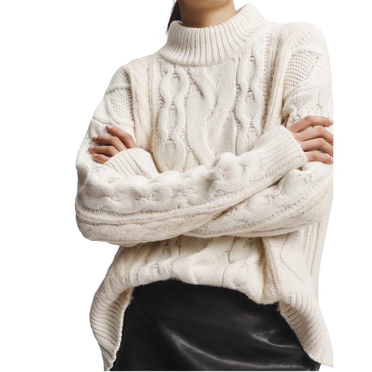 Greyson Cable Sweater - Cream