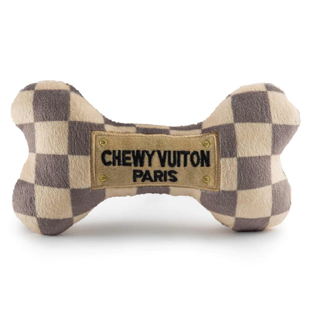 Checker Chewy Vuiton Bone Toy - Large
