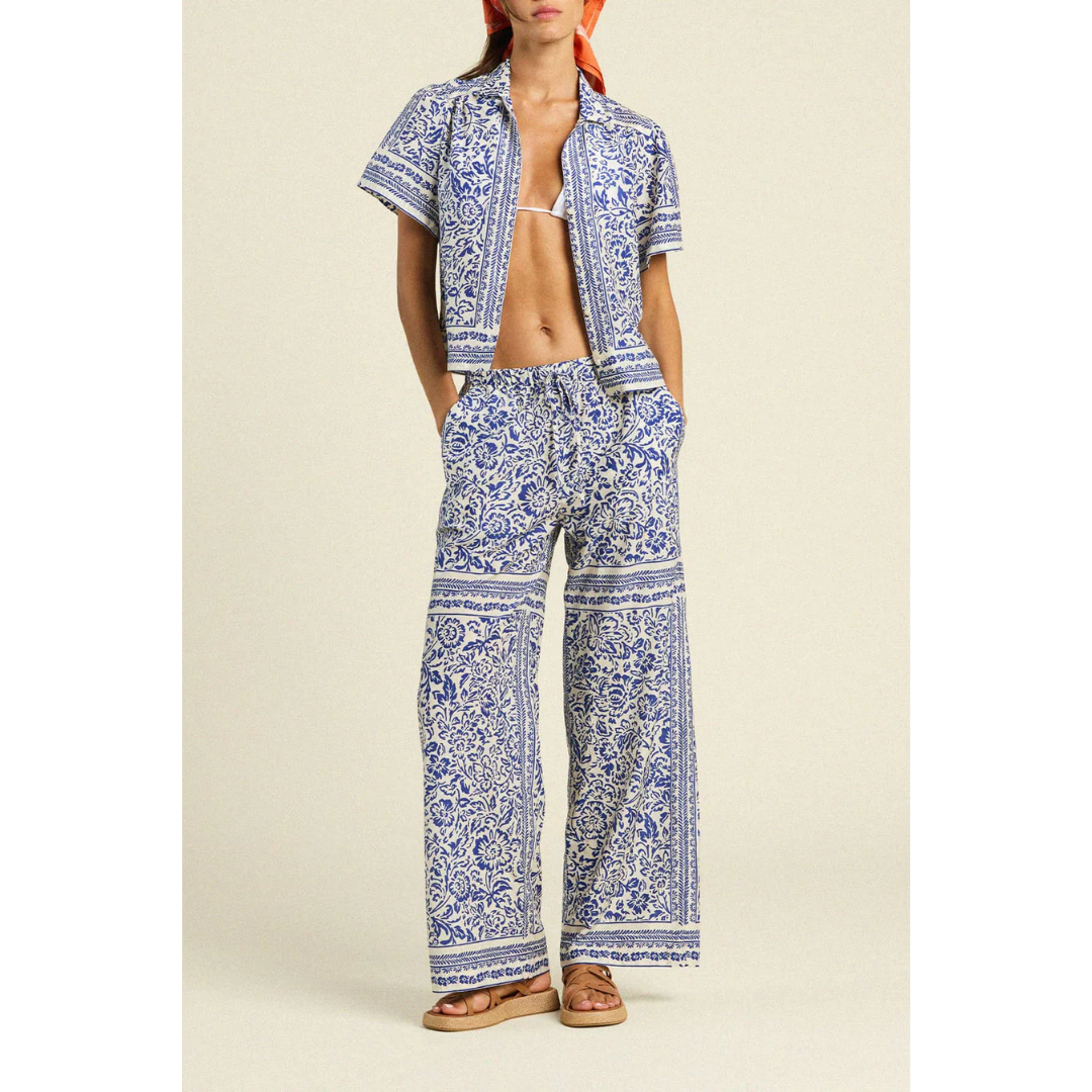 Helene Blouse - Hydra Border