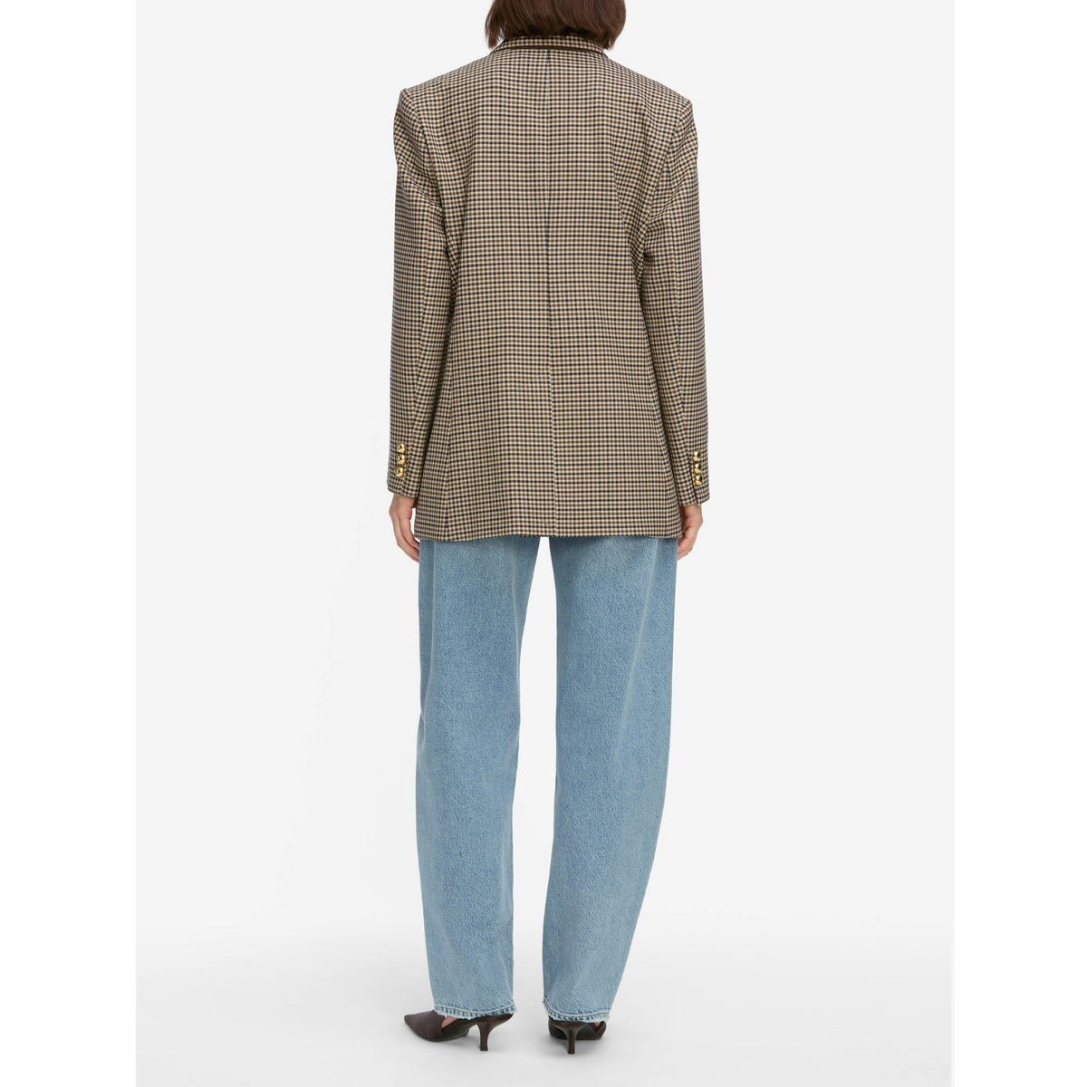 Houndstooth Blazer - Navy Multi