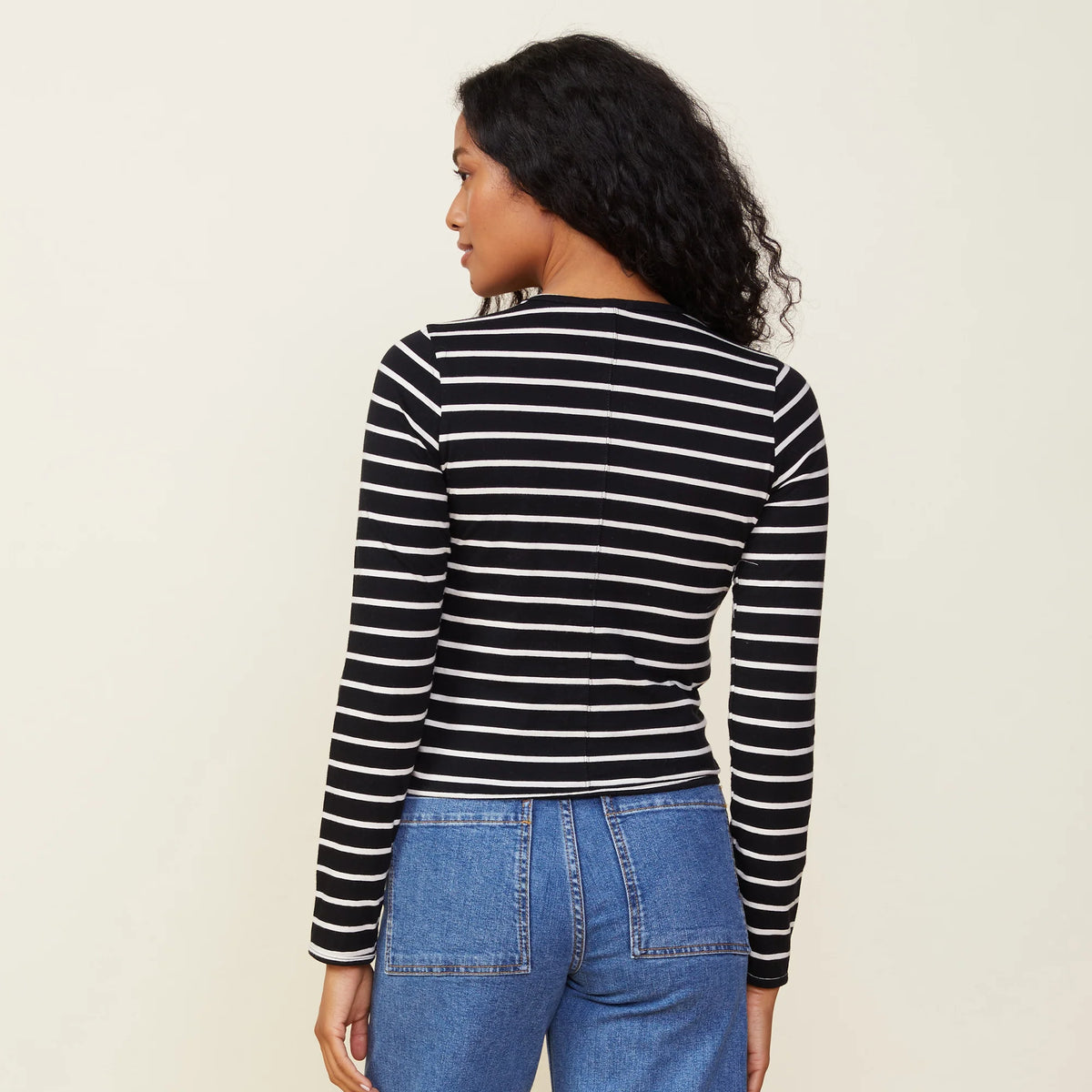 Stripe Long Sleeve Crew
