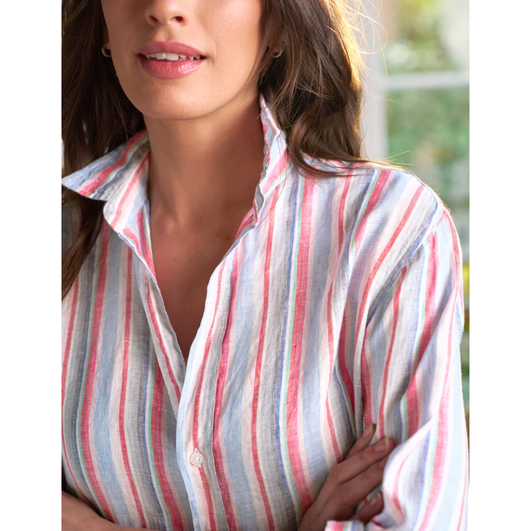 Hunter Shirtdress - Multi Pink and Green Stripe