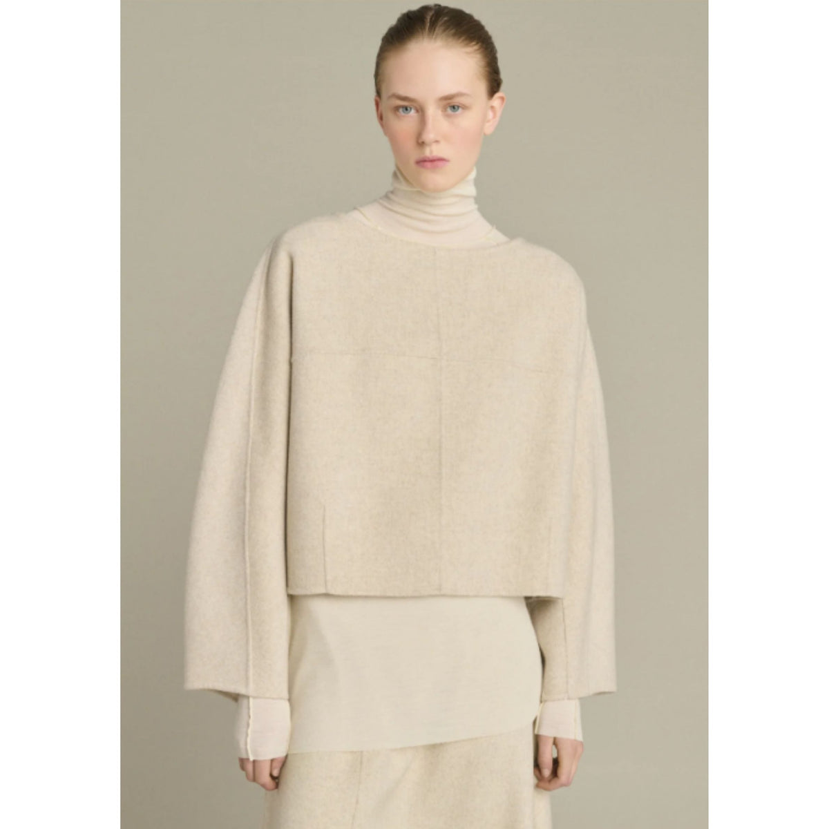 Hora Top - Ecru/Grey