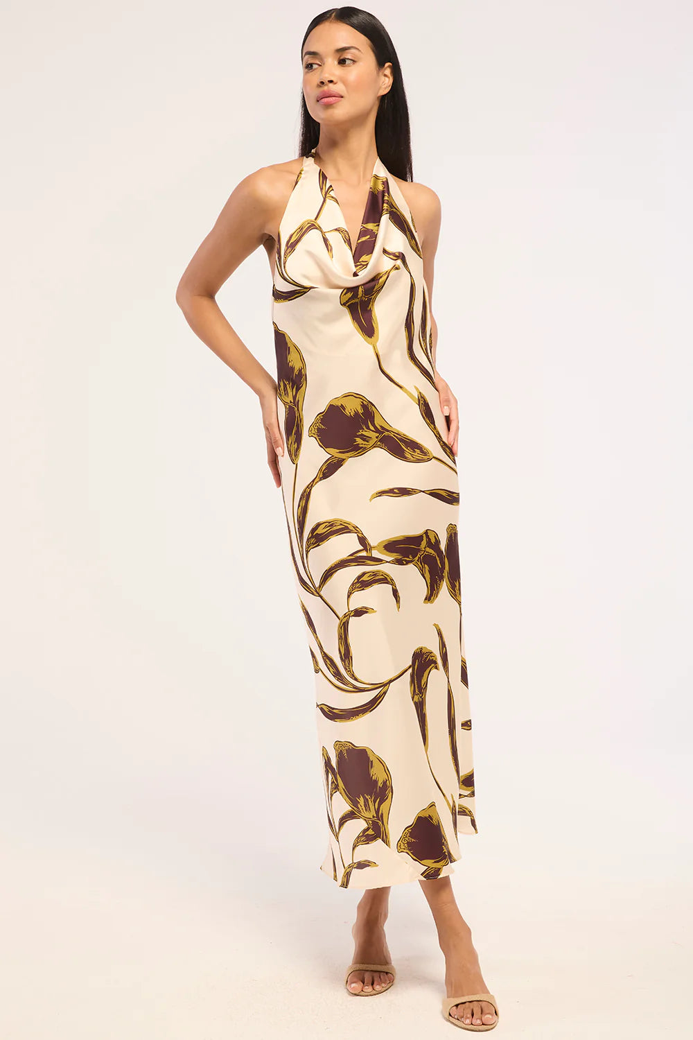 Ida Dress - Mahogany Calla Lily