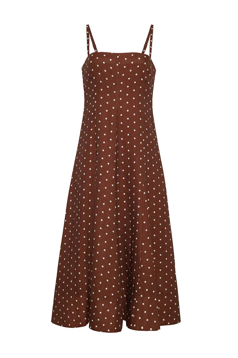 Gimlet Dress - Dots Khaki