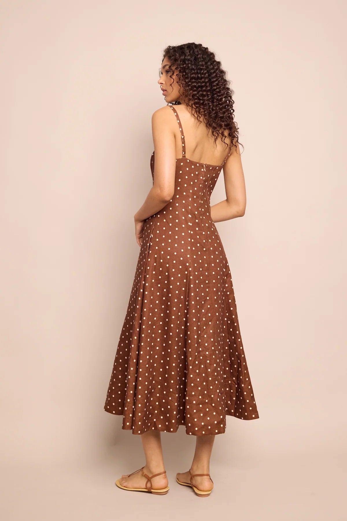 Gimlet Dress - Dots Khaki