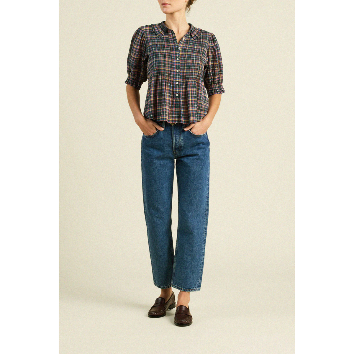 Jess Blouse - Prisma Plaid
