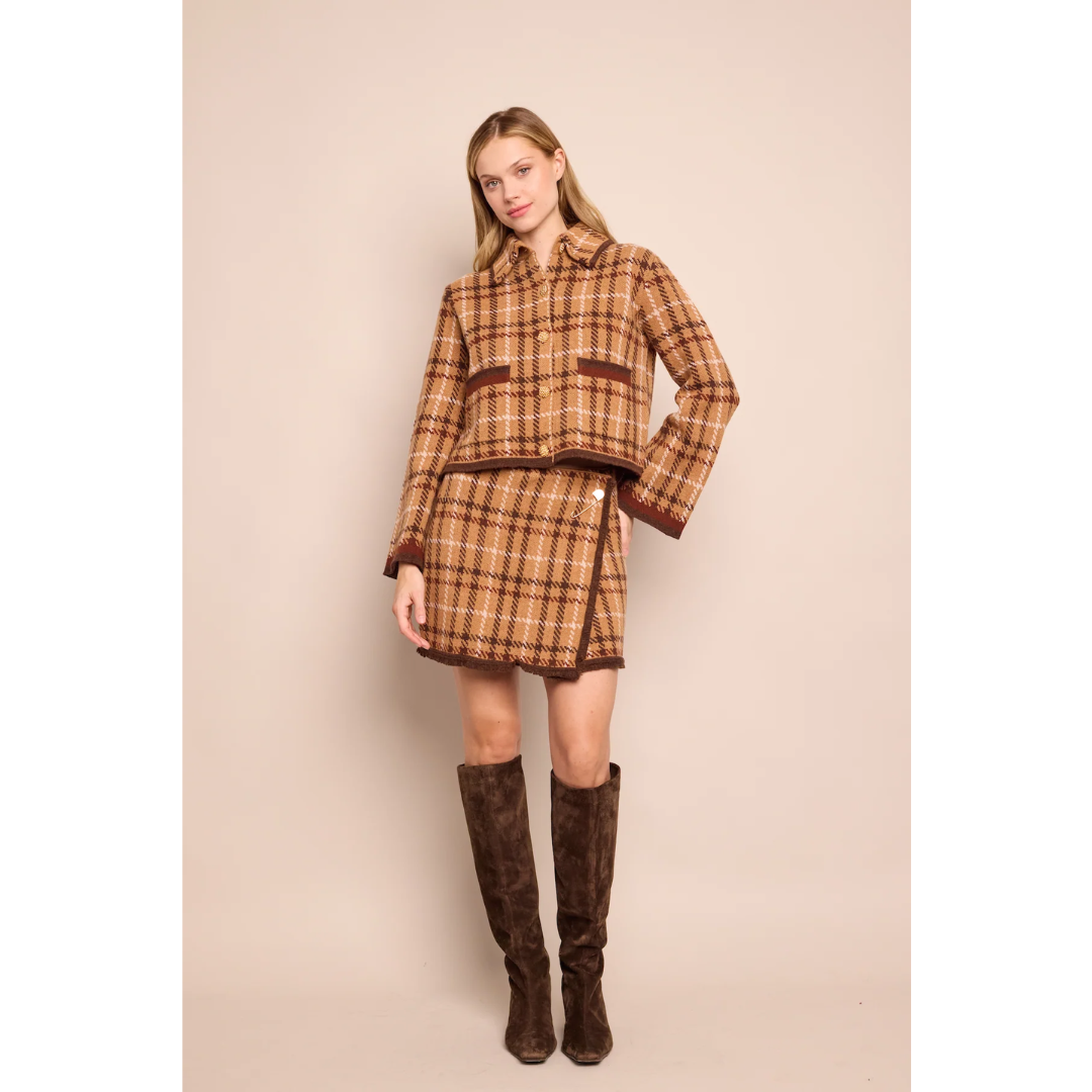 Jodi Mini - Camel Plaid