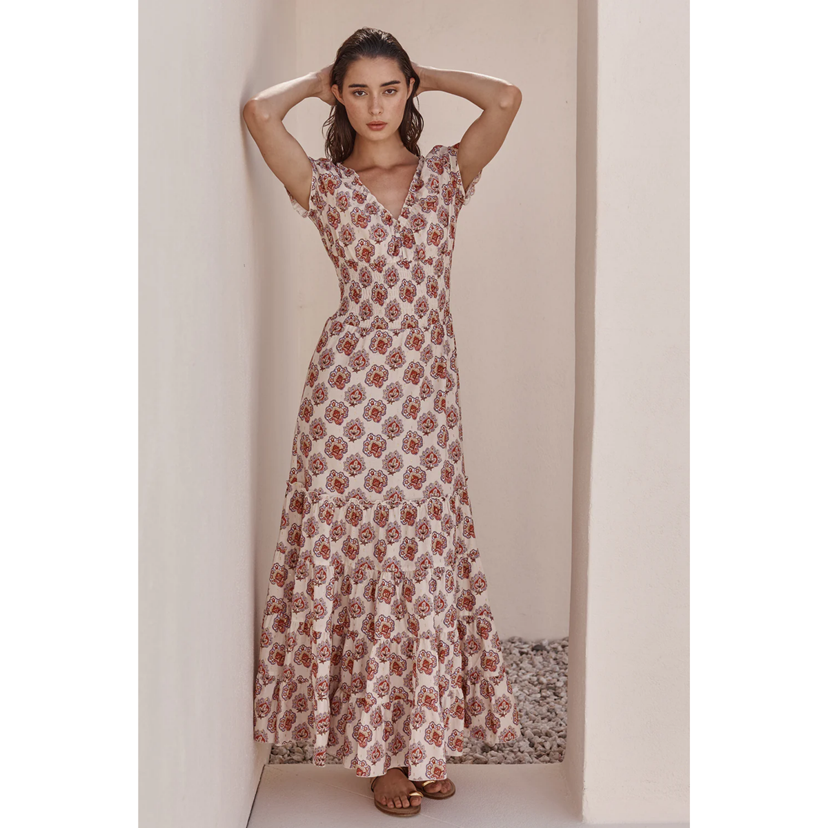 Judith Dress - Paisley Block Print