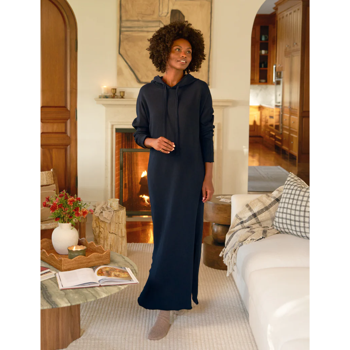 James Hooded Maxi Dress - British Royal Navy