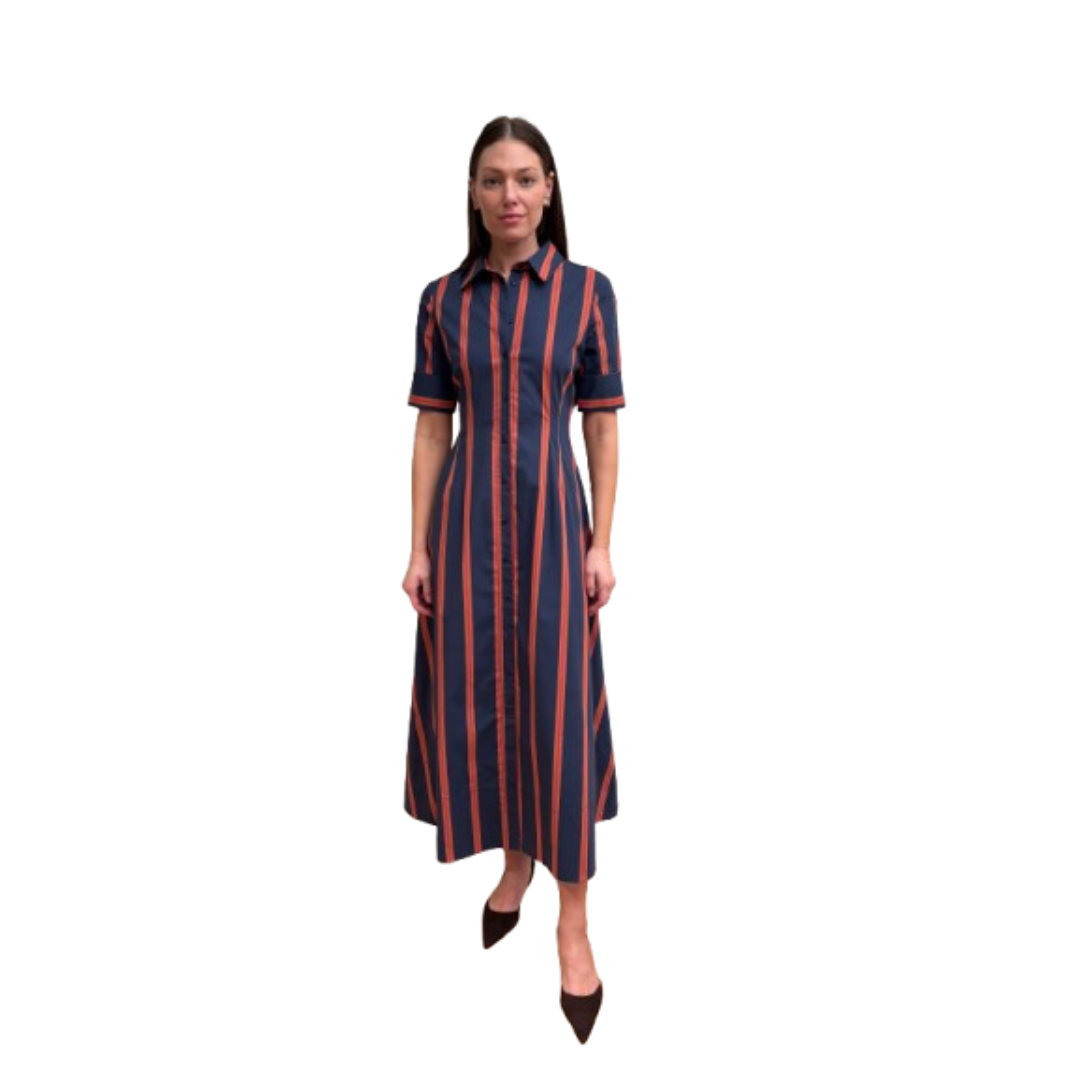 Joan Dress - Railroad Stripe