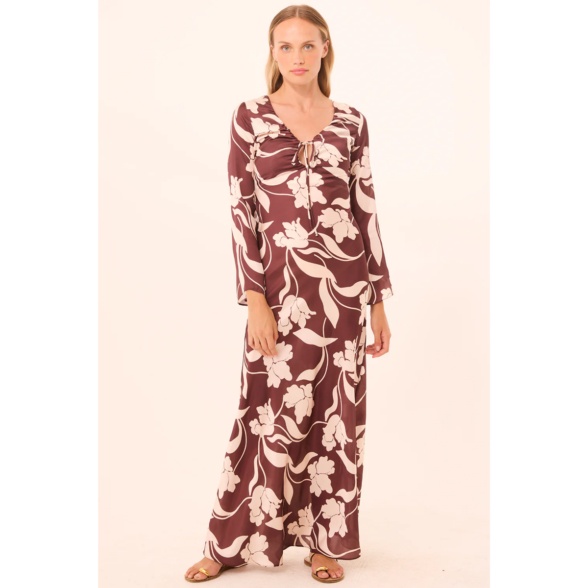 Karla Dress - Chocolate Floral
