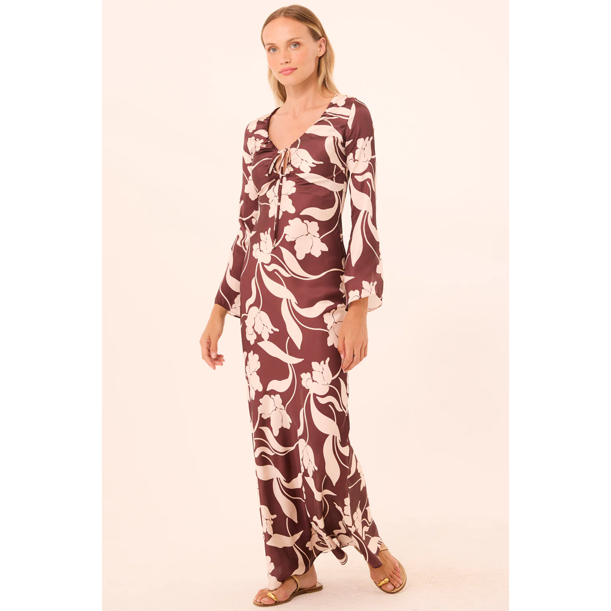 Karla Dress - Chocolate Floral