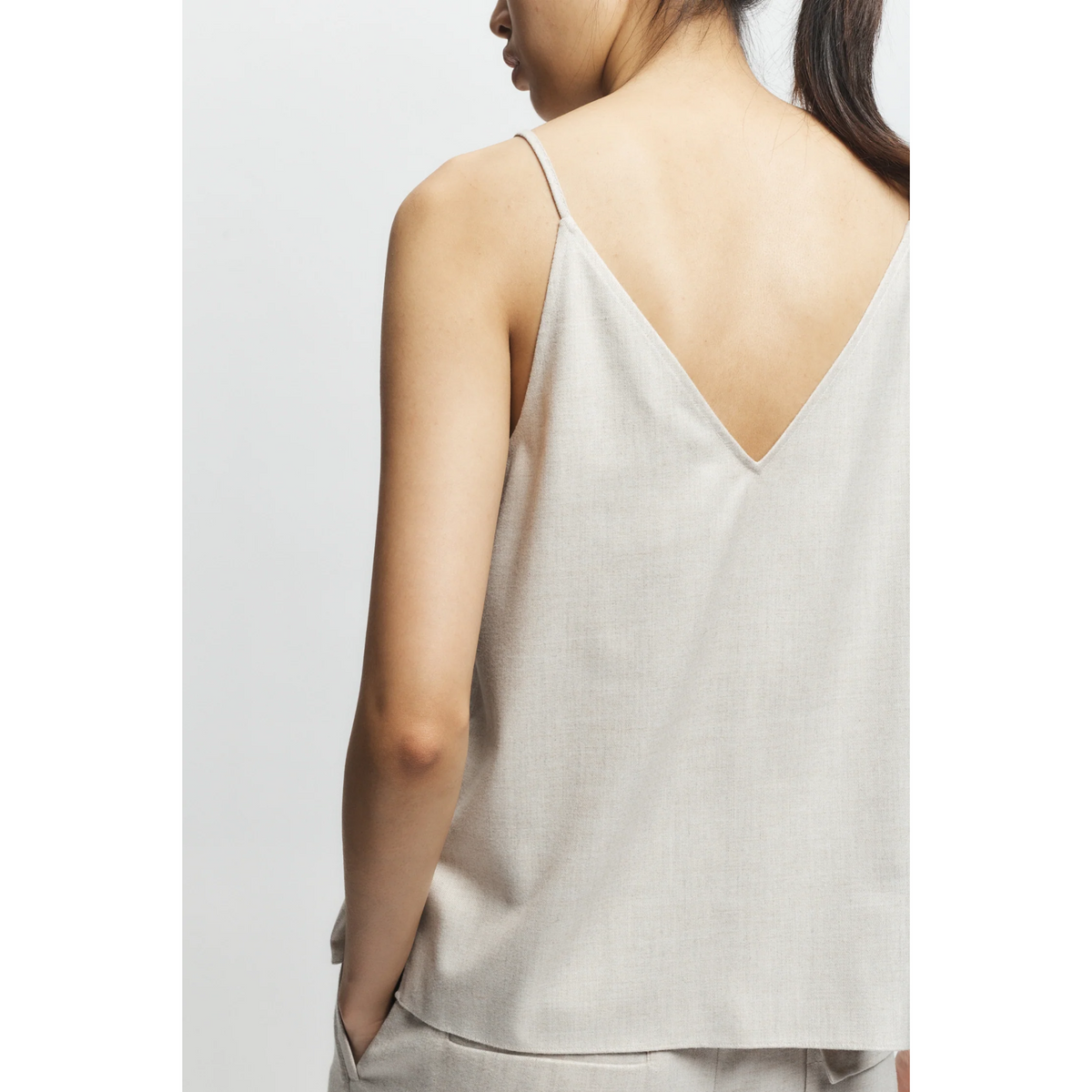 Keller V-Neck Swing Tank - Oatmeal