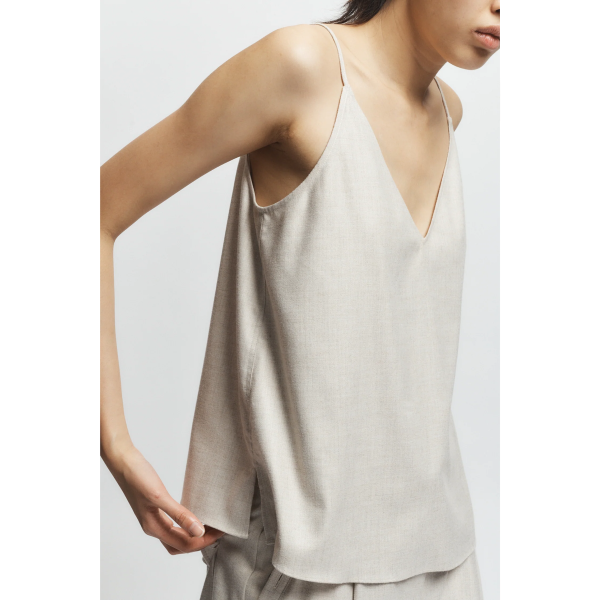 Keller V-Neck Swing Tank - Oatmeal