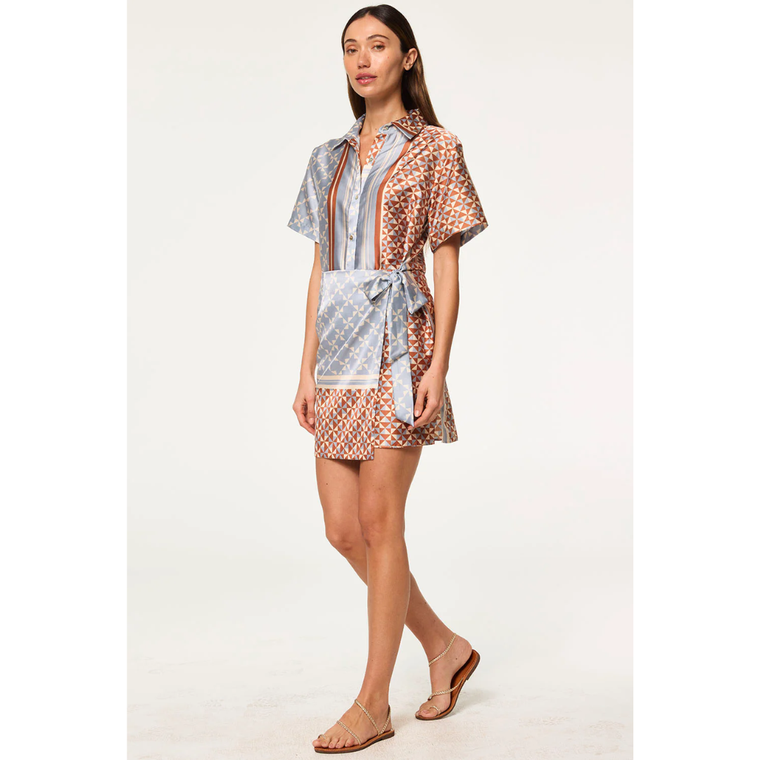 Kezia Dress - Checkered Tile