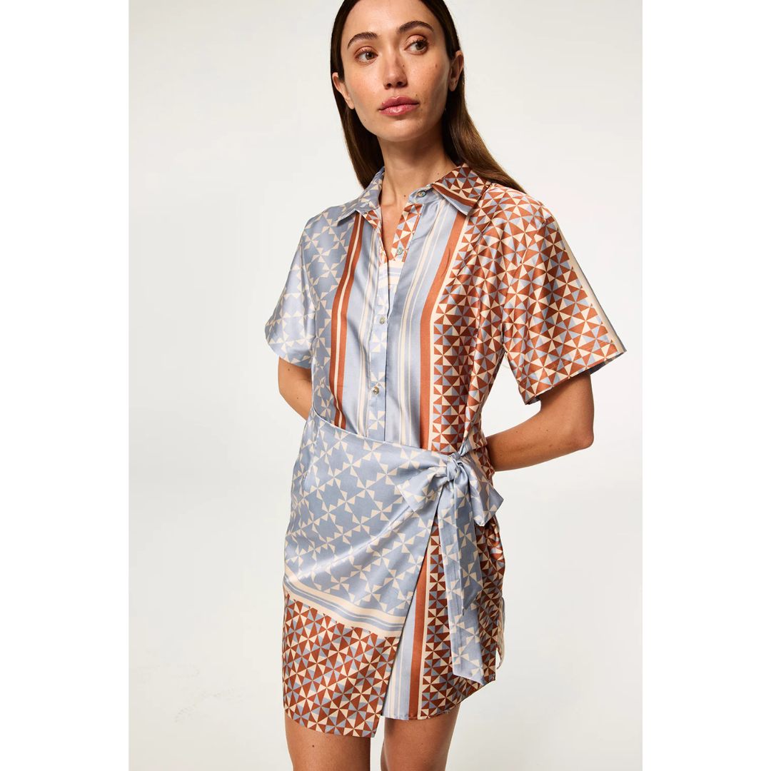 Kezia Dress - Checkered Tile