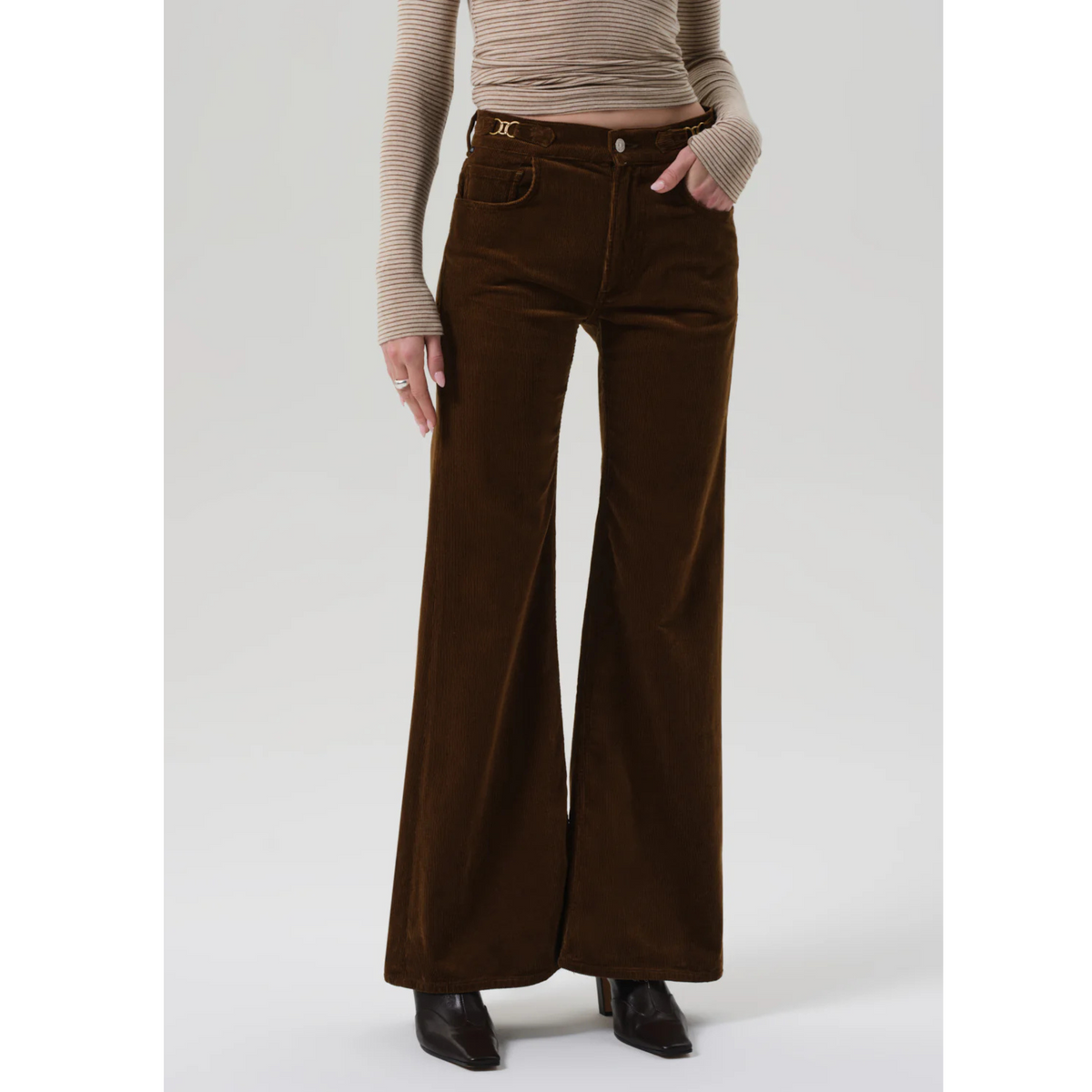 Kimberly Flare with Horsebit Corduroy - Mankuna