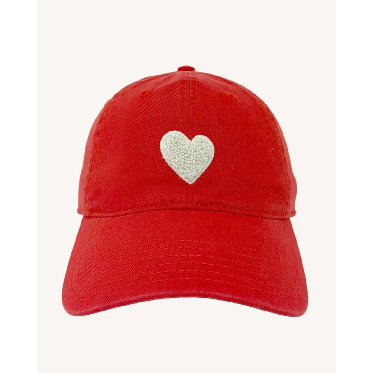 KR Chenille Heart Hat - Cherry Red