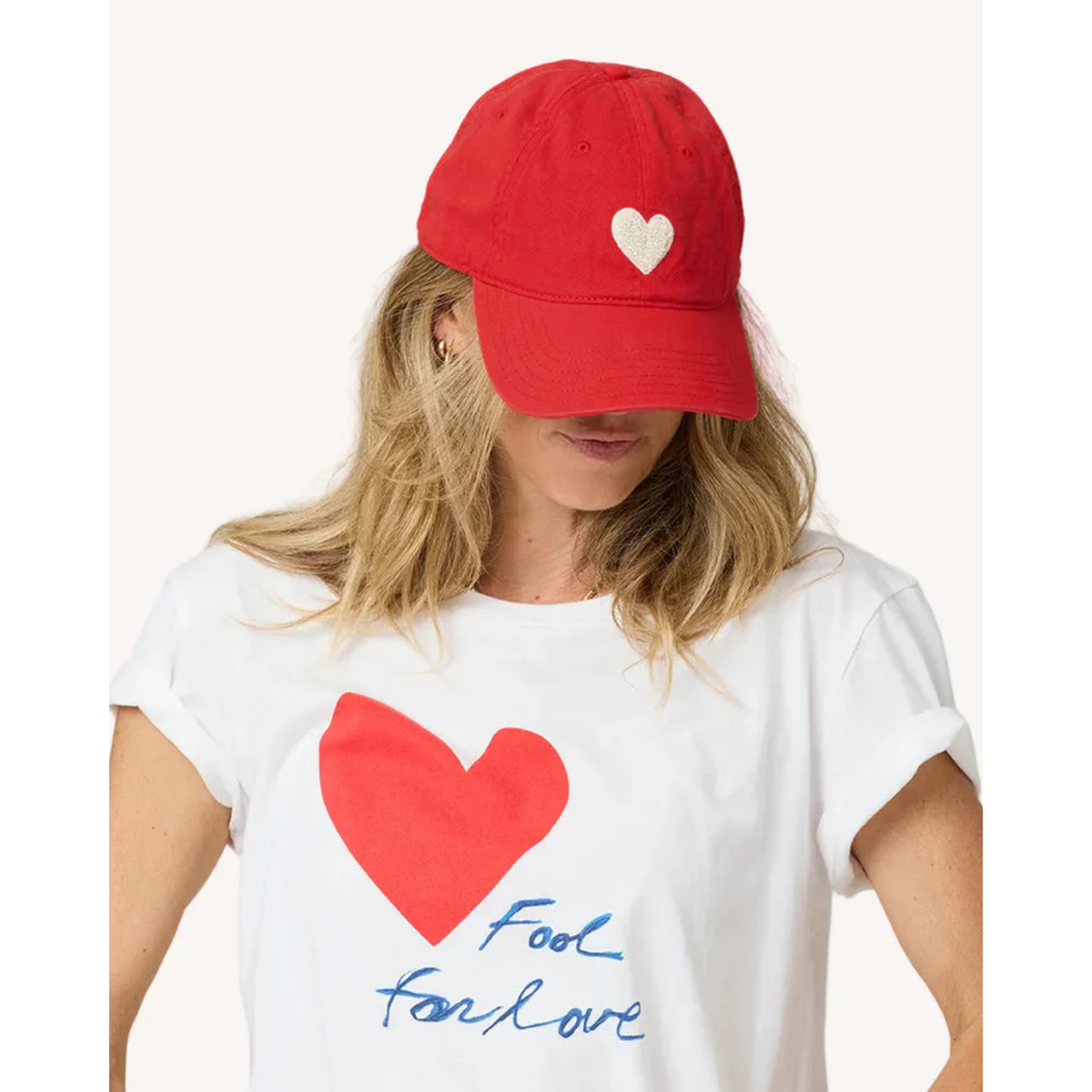 KR Chenille Heart Hat - Cherry Red