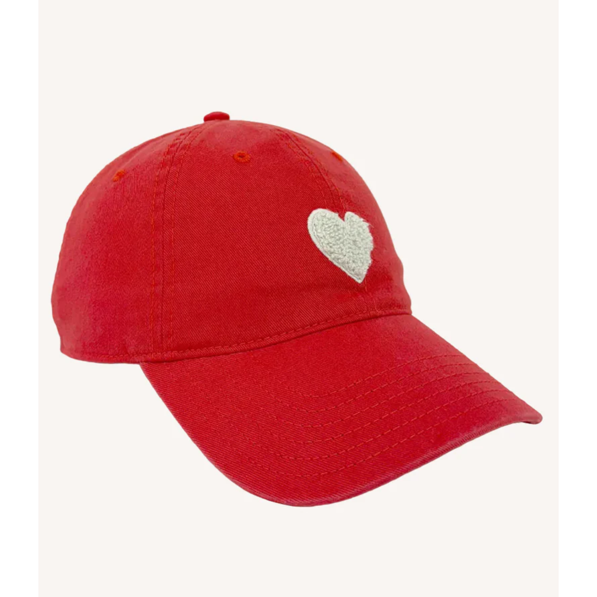 KR Chenille Heart Hat - Cherry Red