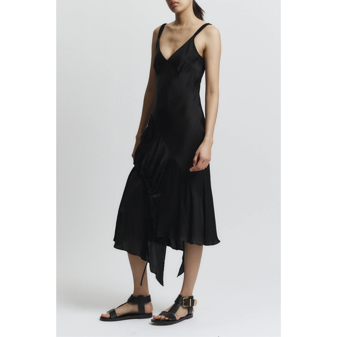 Kayla Asymmetric Midi Dress