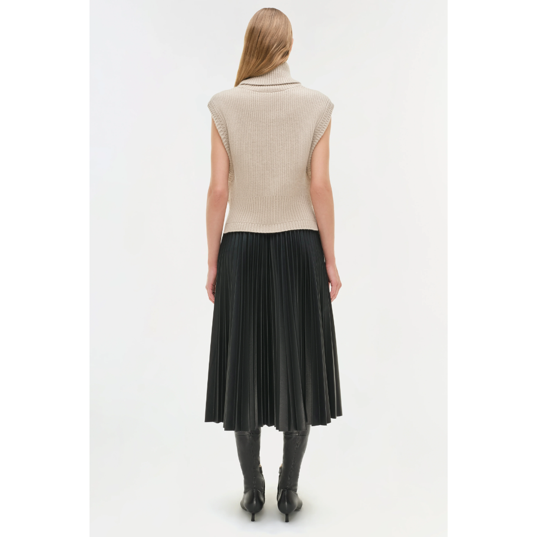 Kezia Vegan Leather Midi Skirt