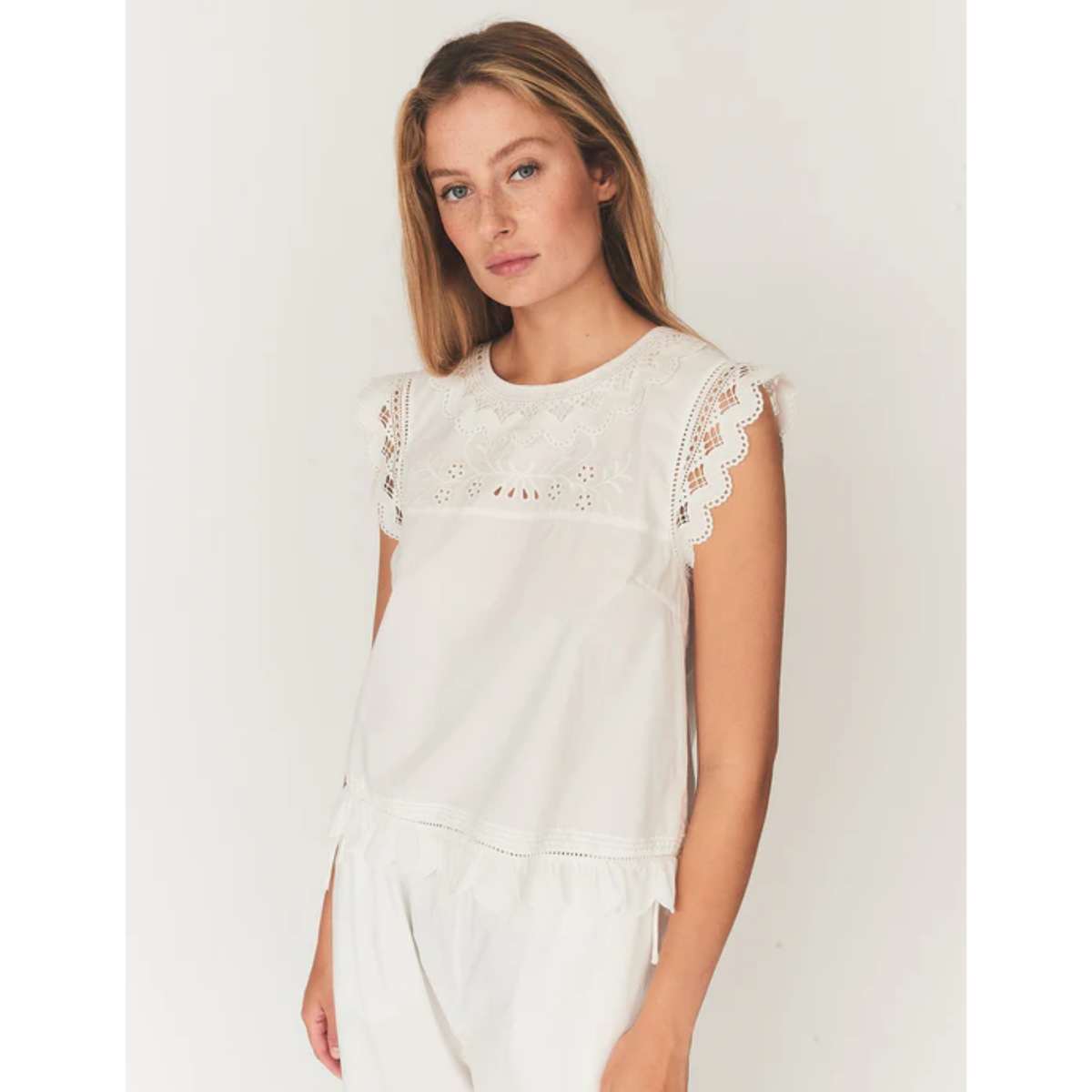 Kirsten Cloth Top - White