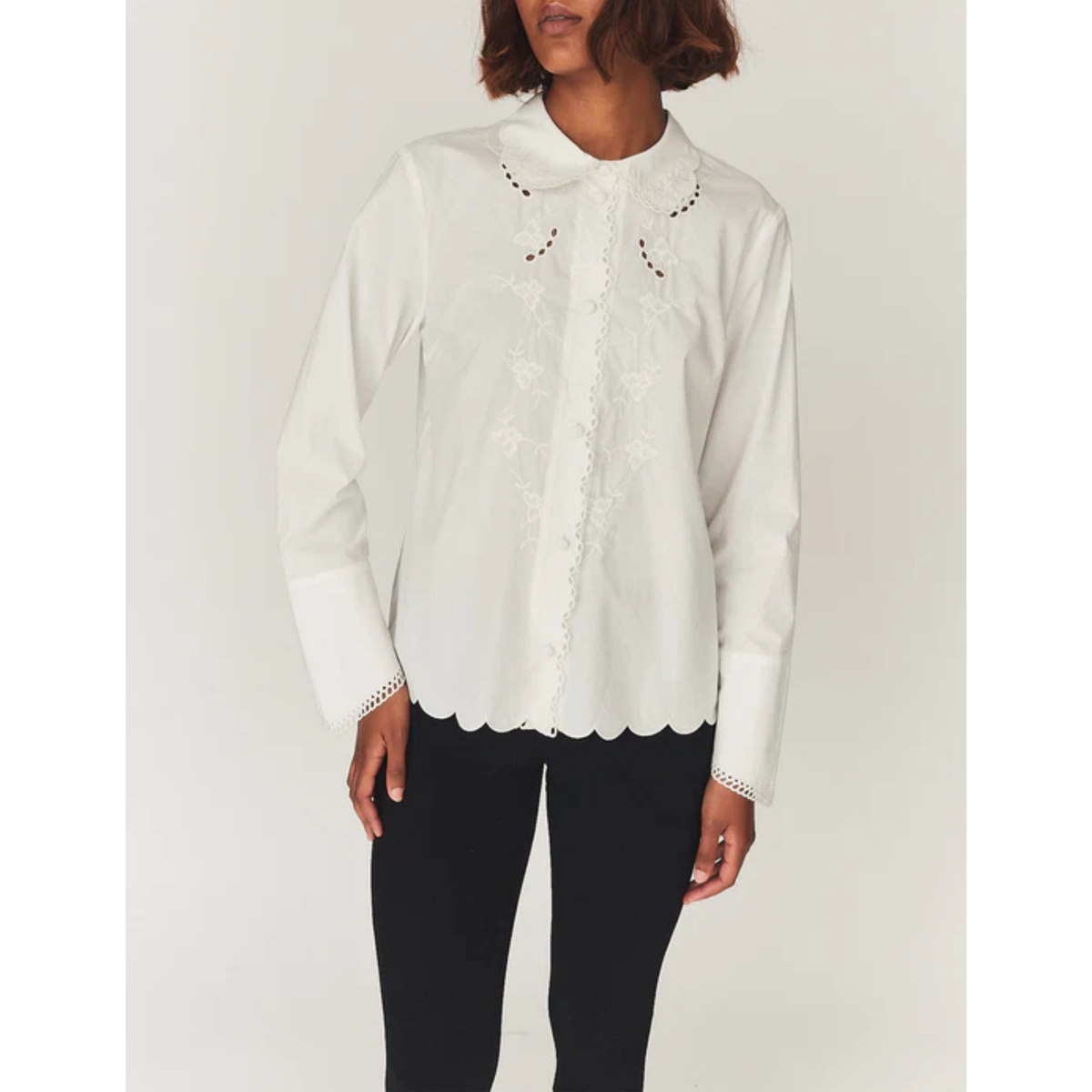 Kirsten Collar Shirt - White
