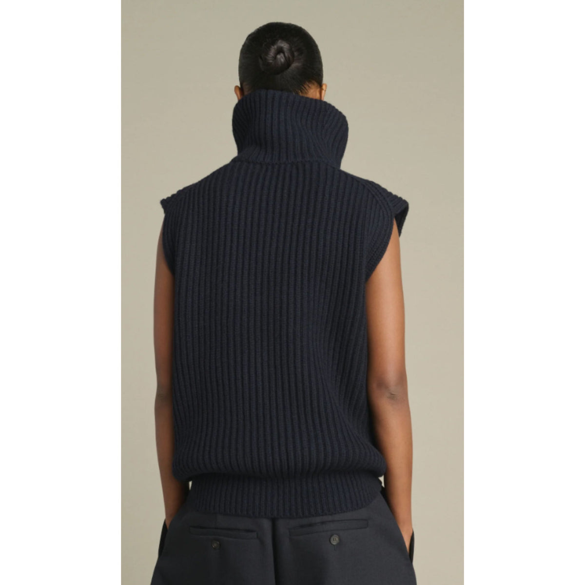 Kristen Oversized Sleeveless Cardigan - Navy