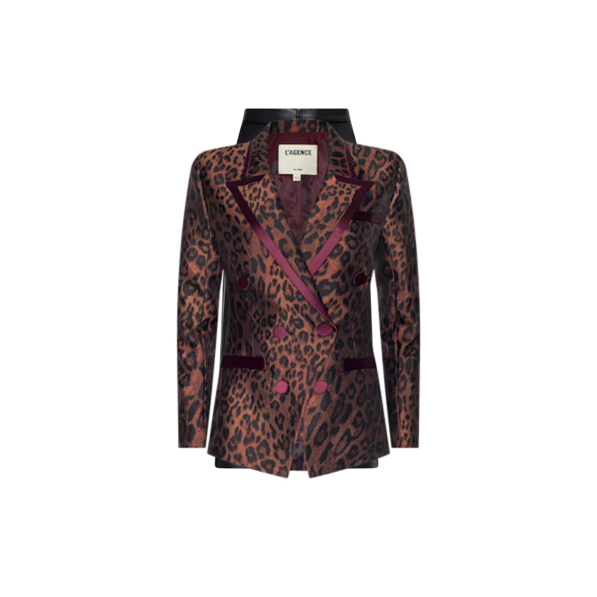 Kyomi Blazer - Javan Leopard/Merlot Red