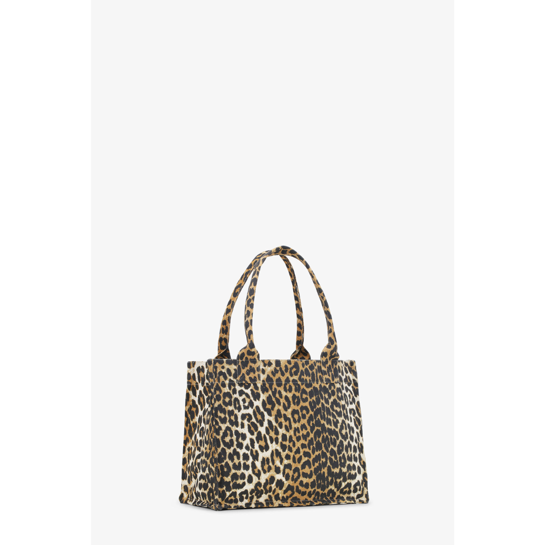 Leopard Print Canvas Tote