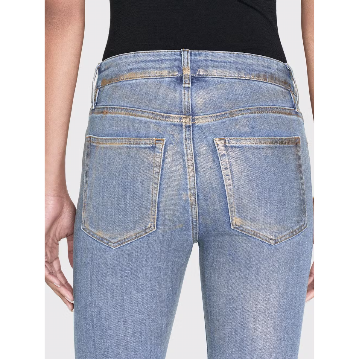 Le Crop Mini Boot - Gold Hologram