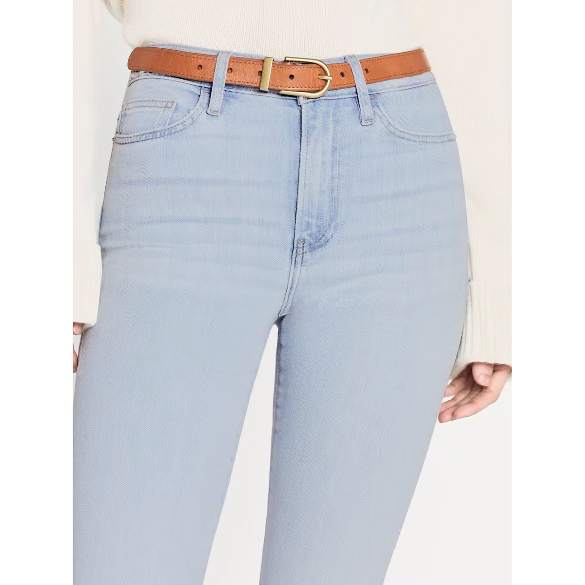 Le Easy Flare Released Fray Side Slit