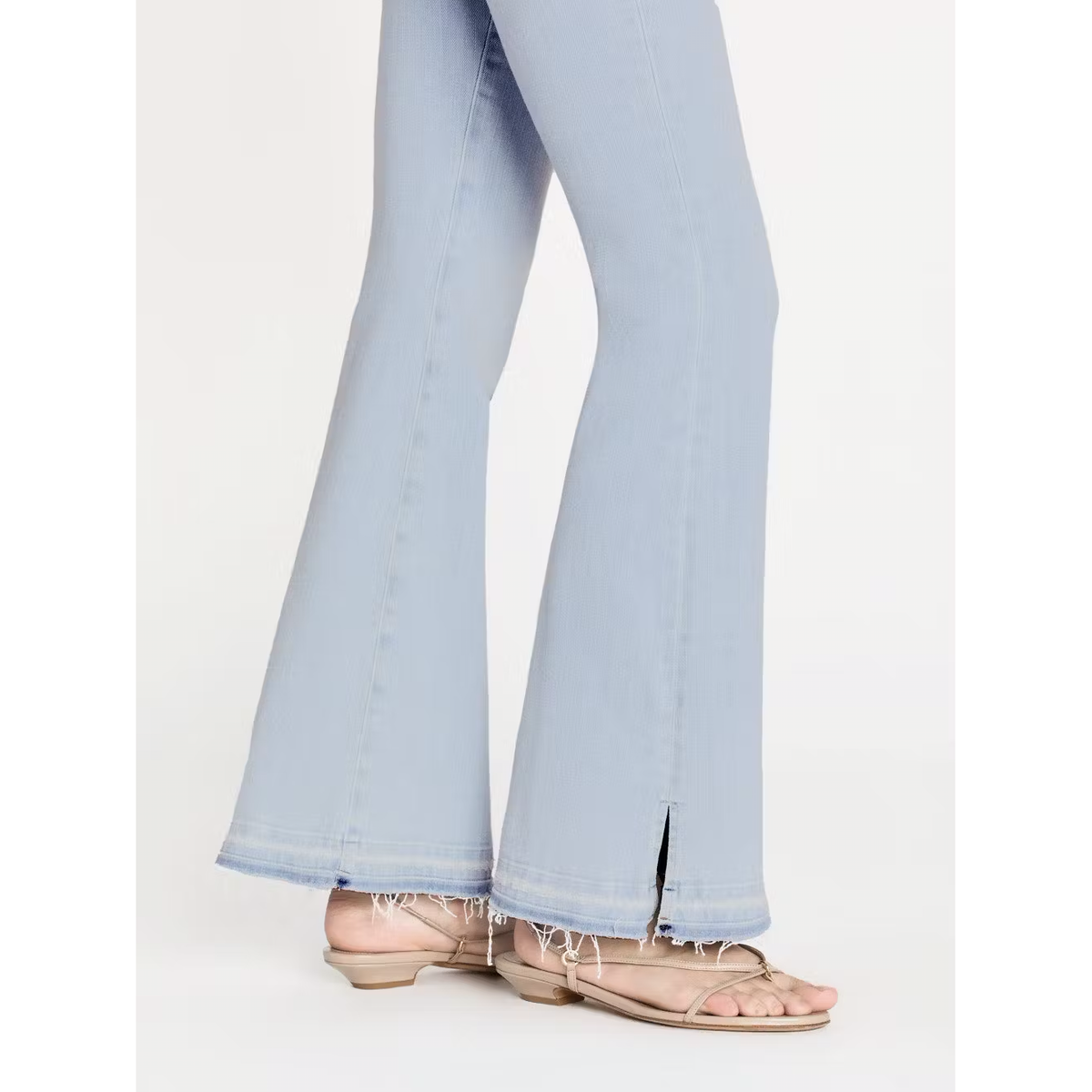 Le Easy Flare Released Fray Side Slit